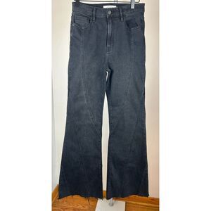 Hidden Happi Fashion Seam Stretch Flare Black Denim Jeans Size 28